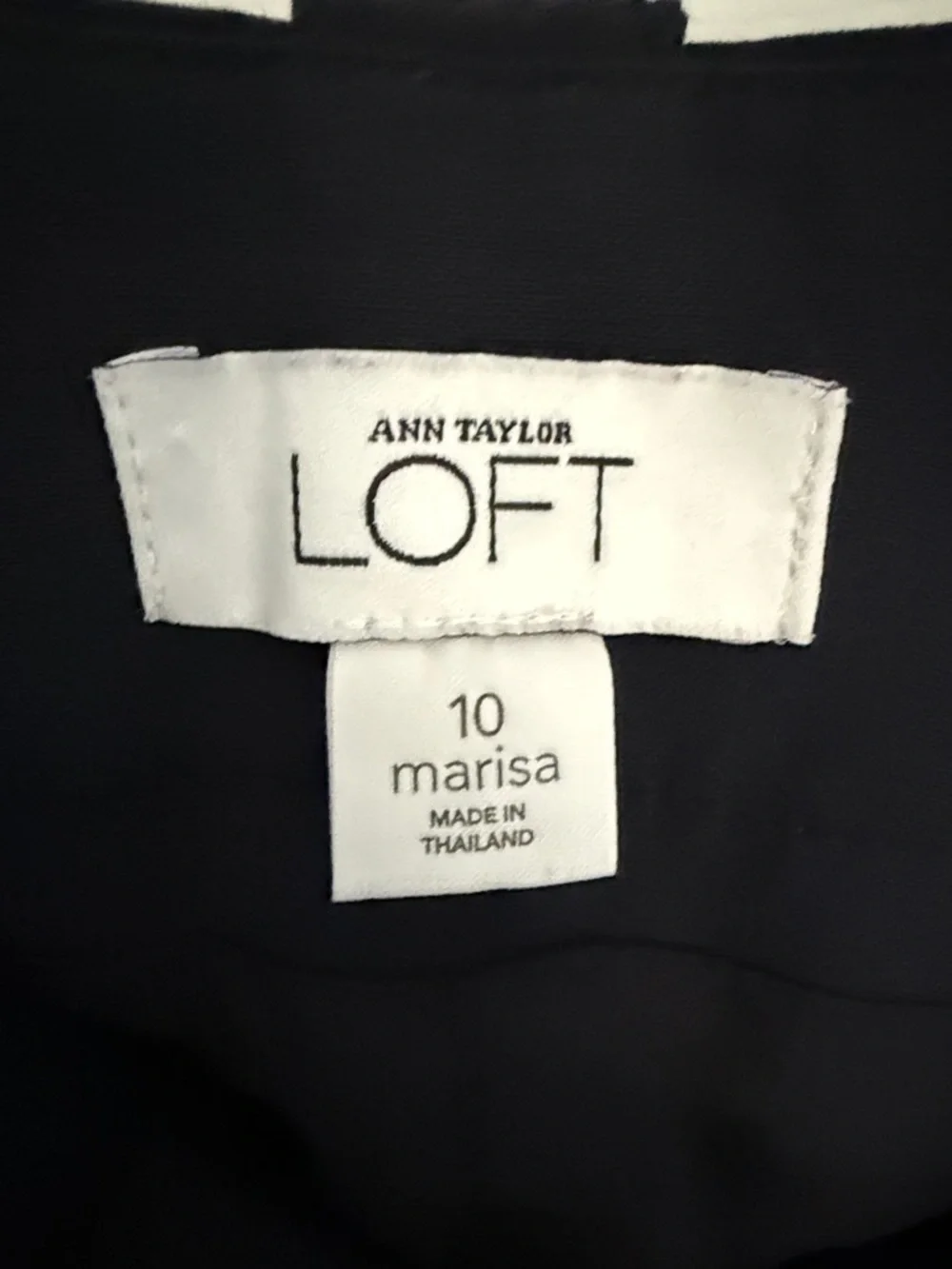 LOFT Navy Straight-Leg Dress Pants - Picture 2 of 3